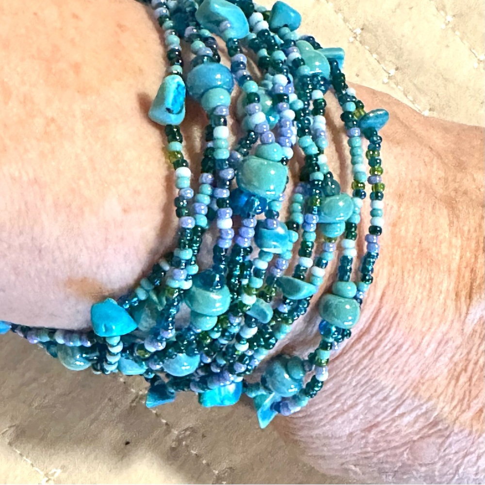 Turquoise Beaded Stretch Bracelet